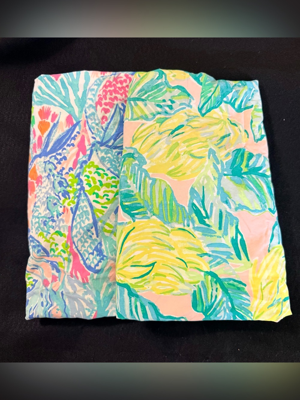 Lilly Pulitzer/Pottery Barn Kid fitted baby crib sheets 2). 100% org. Cotton